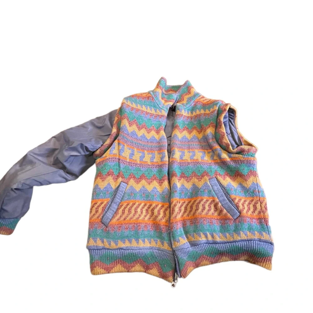 Vintage Andy John’s Reversible southwestern sweater jacket and vest 4 in 1 large